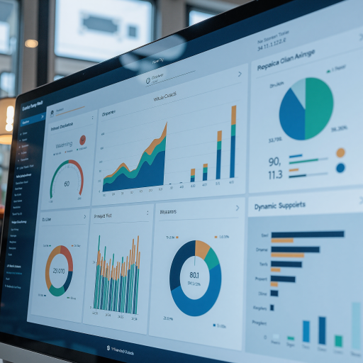 Customer service dashboard showing ticket volume, resolution times, satisfaction scores