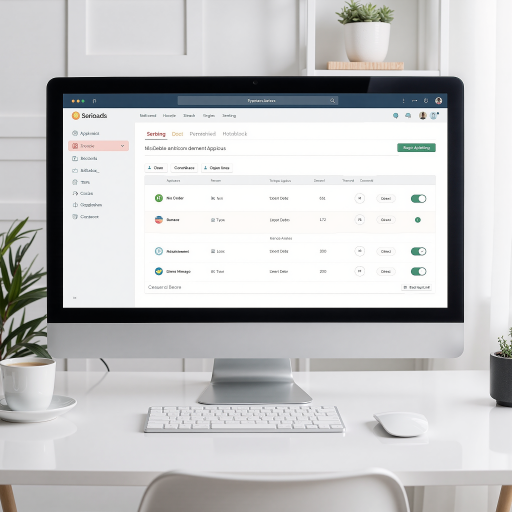 E-commerce platform admin panel with inventory management tools, organized layout